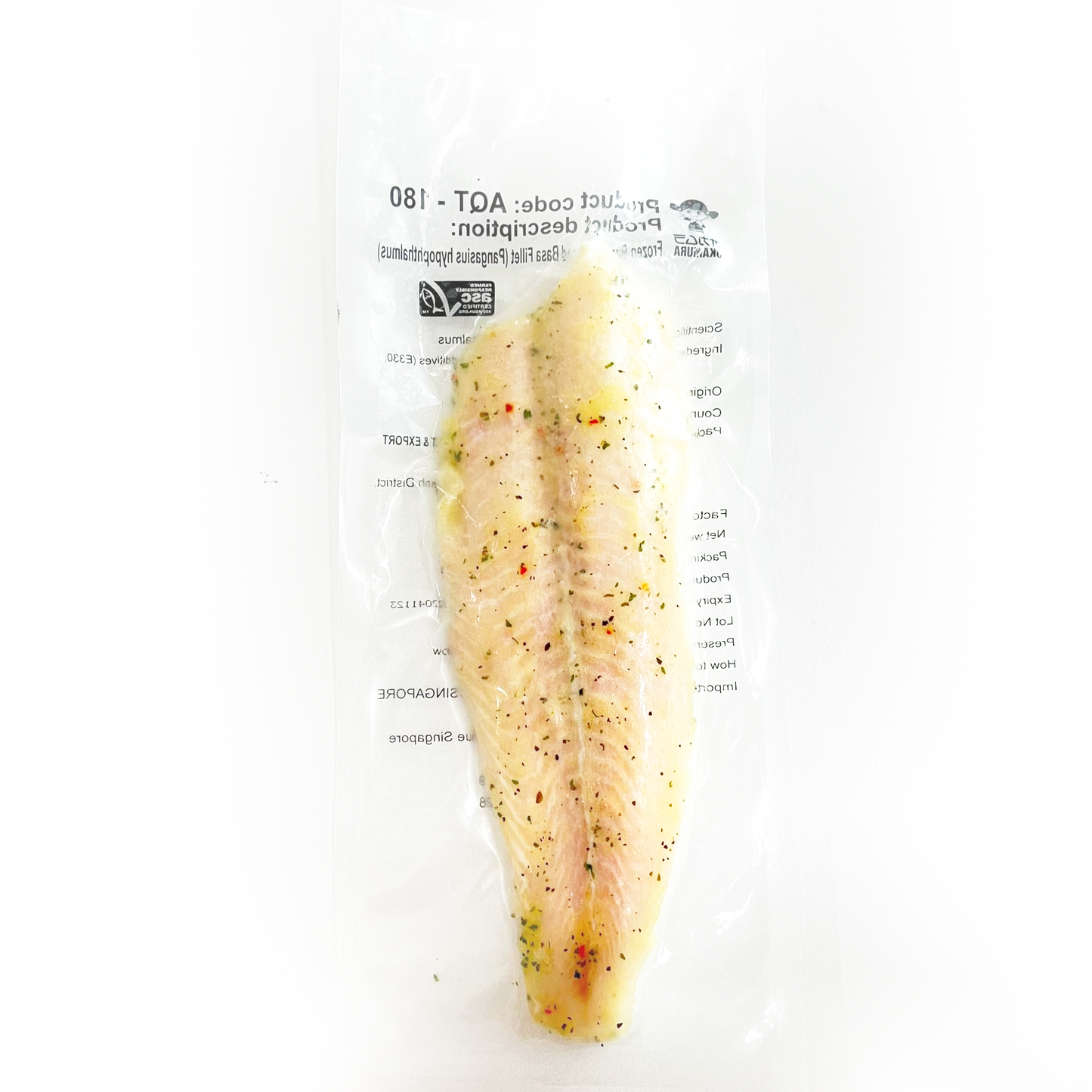 
                  
                    Basil Oil Marinated Basa Fillet | バサフィーレ バジルオイル漬け | 180g
                  
                