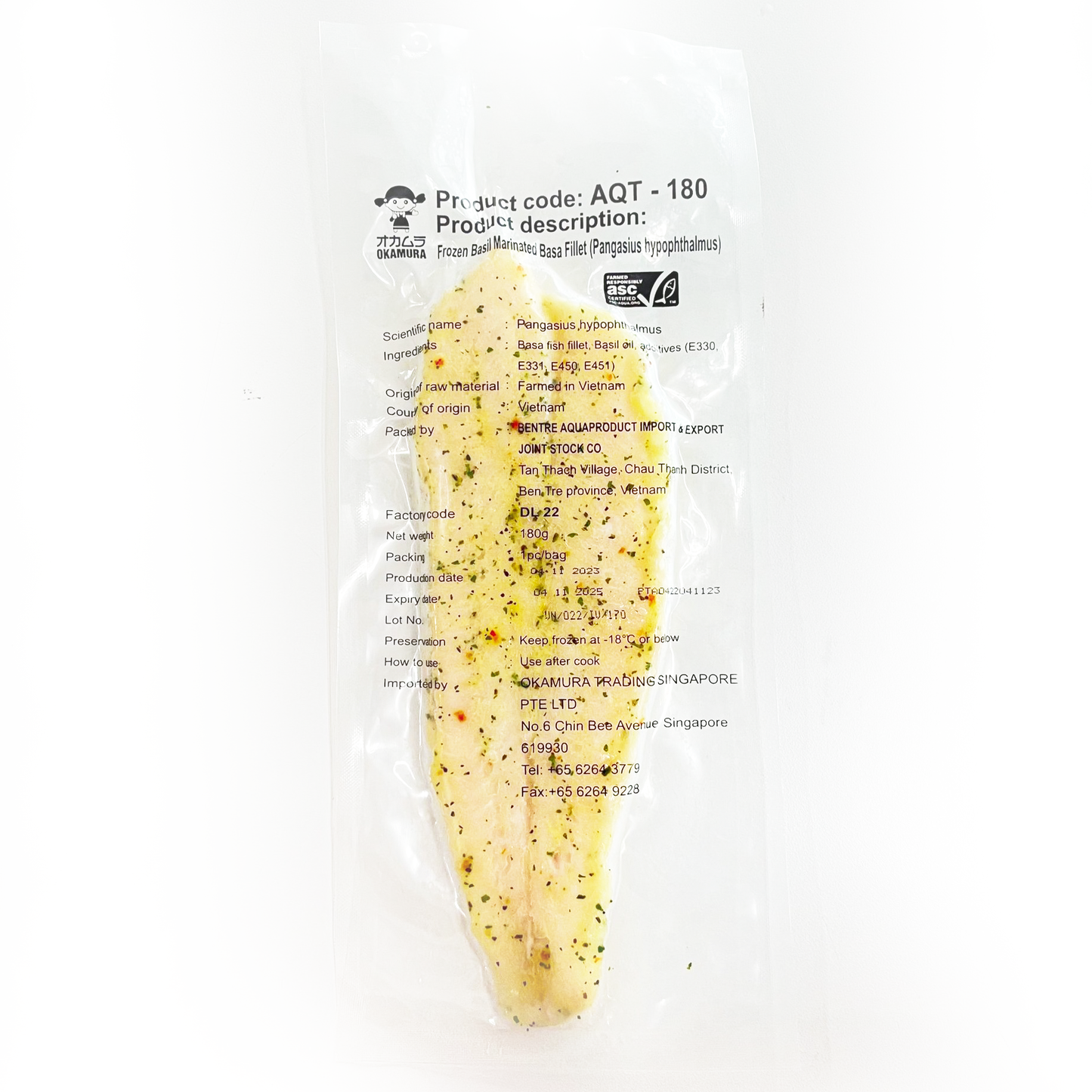 
                  
                    Basil Oil Marinated Basa Fillet | バサフィレ( バジルオイル漬け) | 180g
                  
                