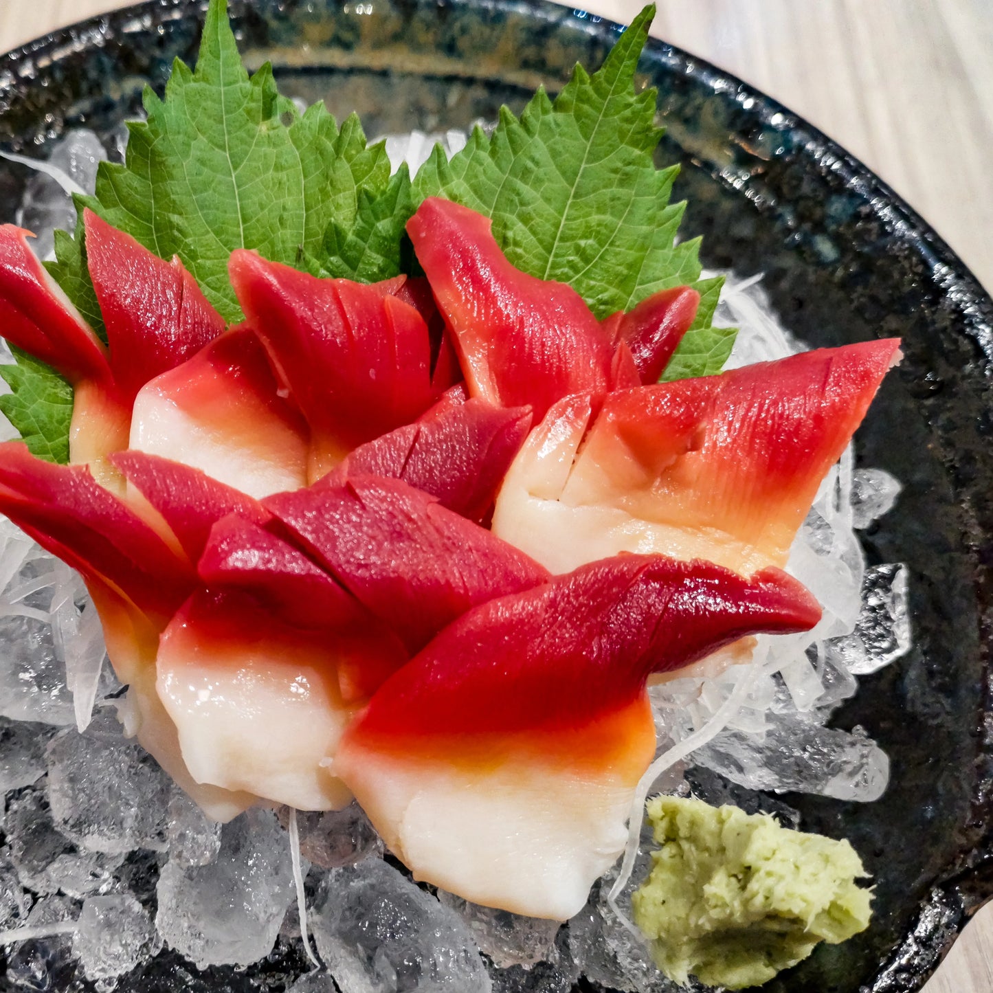 
                  
                    Salmon Sashimi & Surf Clam + Free Wasabi & Soy Sauce
                  
                